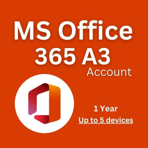 Microsoft Office 365 A3, 5 Devices, 1 Year