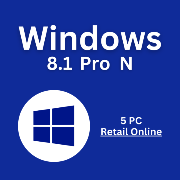 Windows 8.1 Pro N for 5 PCs