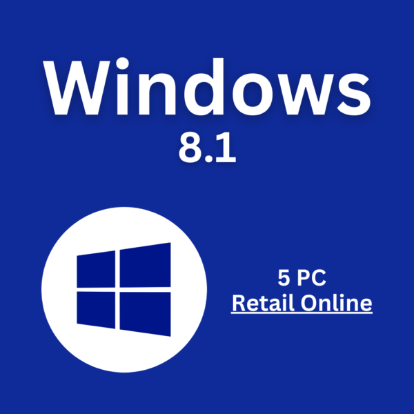 Windows 8.1 Retail for 5 PCs