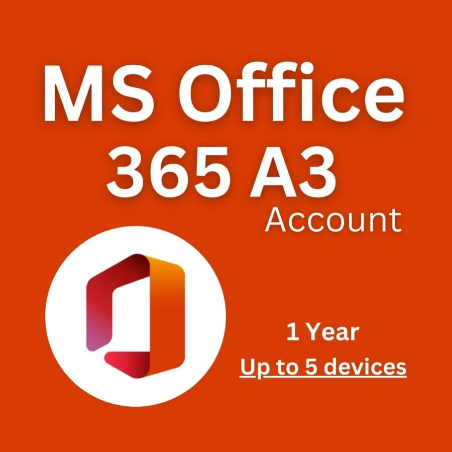 Microsoft Office 365 A3, 1-Year, 5 Devices
