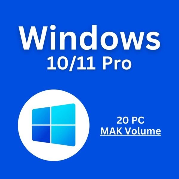 Windows 10/11 Pro for 20 PC  [MAK:Volume]