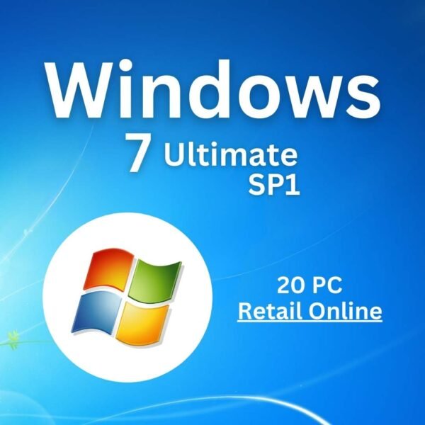 Windows 7 Ultimate SP1 for 20 PCs  [Retail Online]