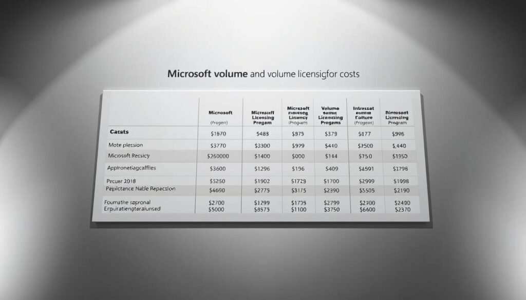 volume licensing cost comparison
